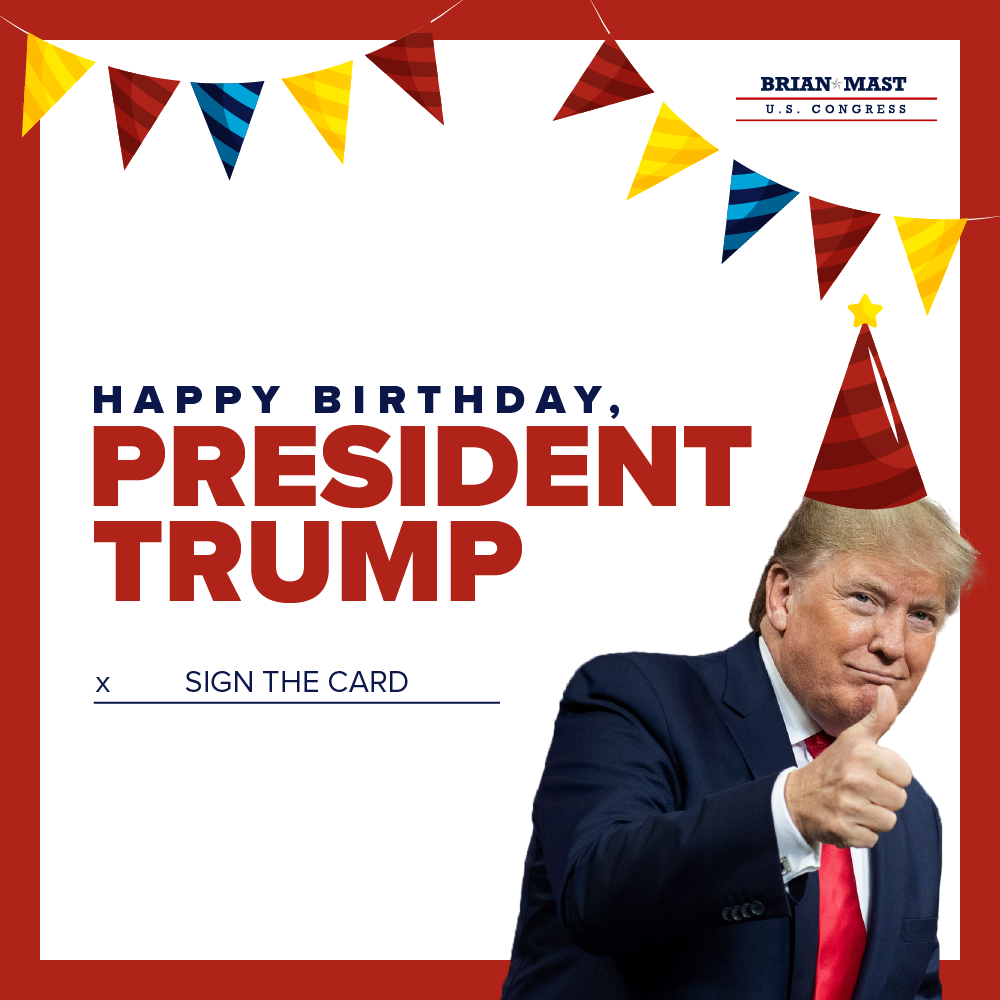 Sign President Trump’s Birthday Card!
