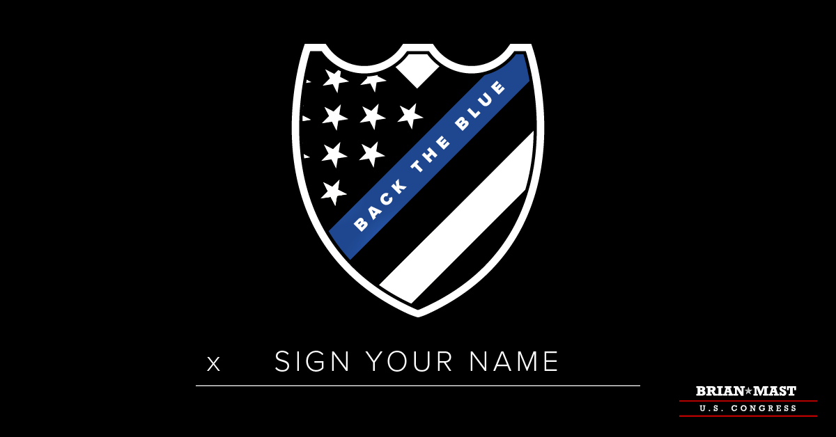 Sign your name to back the blue!