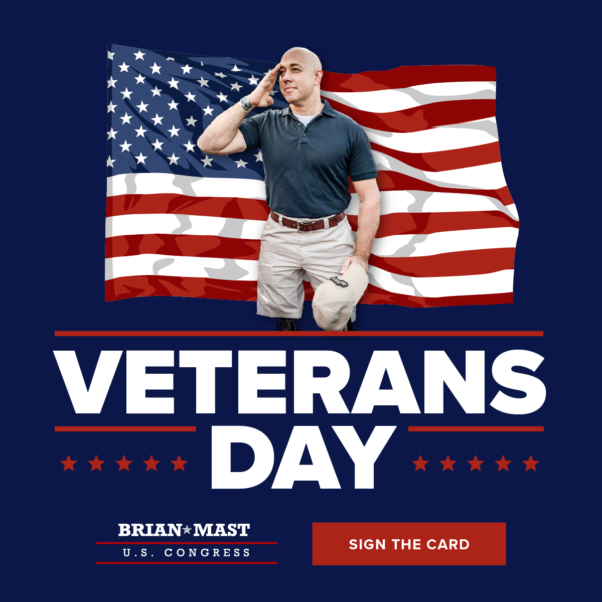 Sign the card: wish Brian a Happy Veterans Day!